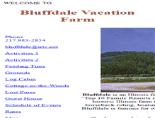 Tablet Screenshot of bluffdalevacations.com